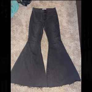 Free people black bell bottom jeans!